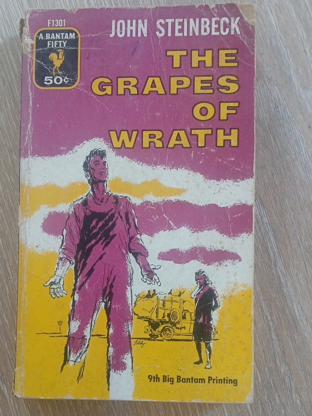 Vintage 1955 John Steinbeck The Grapes of Wrath Vintage Paperback 9th Printing